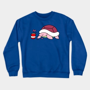 Turtle Eating a Flower Crewneck Sweatshirt